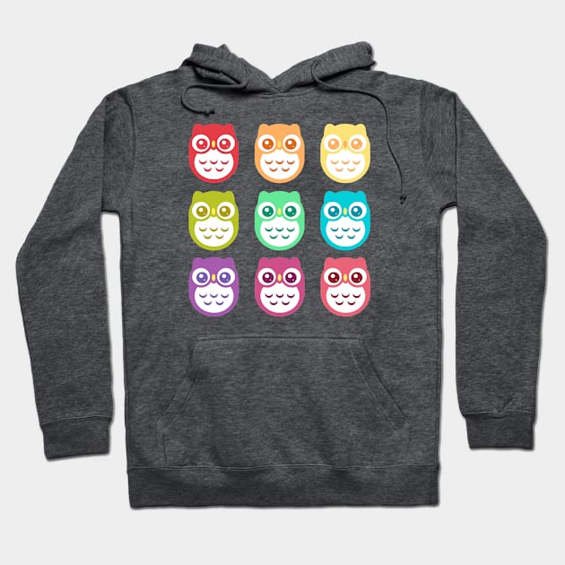 Rainbow Cute Pastel Baby Owls Hoodie by ClaudiaRinaldi